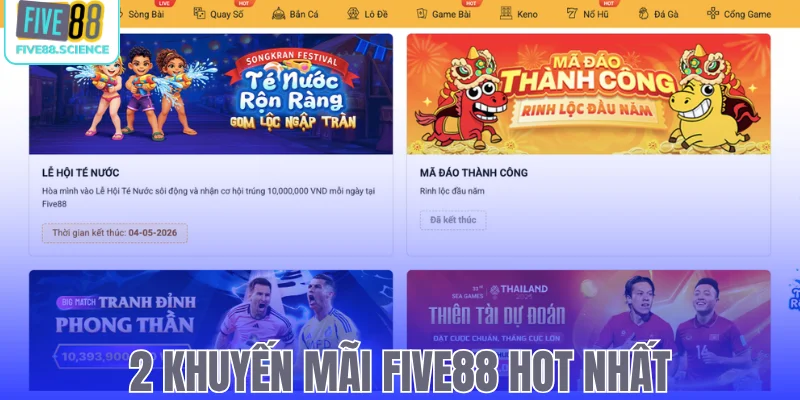 Khuyến Mãi Five88 Thưởng Lớn Và Ưu Đãi Vip Cực Hời - Five88 - playmoro88