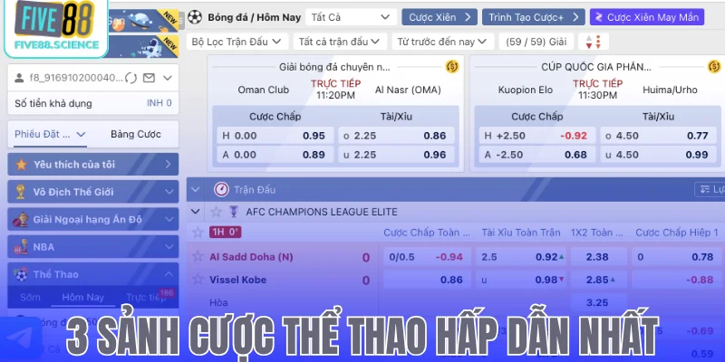 Thể Thao Five88 Trực Tiếp Tỷ Lệ Kèo Nhà Cái Hấp Dẫn Nhất - playmoro88