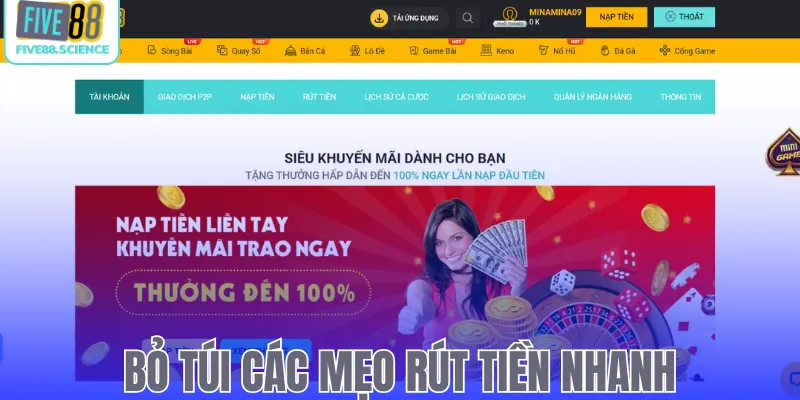 Rút Tiền Five88 – Quy Trình Đơn Giản, Nhận Tiền Cực Nhanh - playmoro88