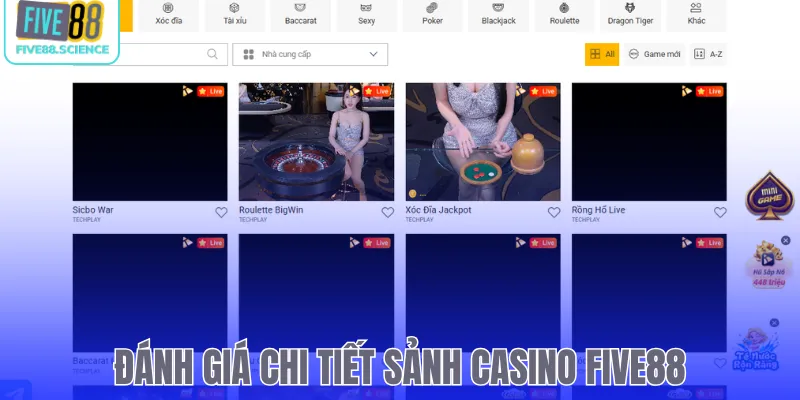Casino Five88 - Khám Phá Sòng Bạc Live Đẳng Cấp Số 1 Châu Á - playmoro88