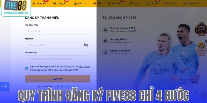 Đăng Ký Five88 - Bắt Đầu Nhanh, Trải Nghiệm Liền Tay - Five88 - playmoro88